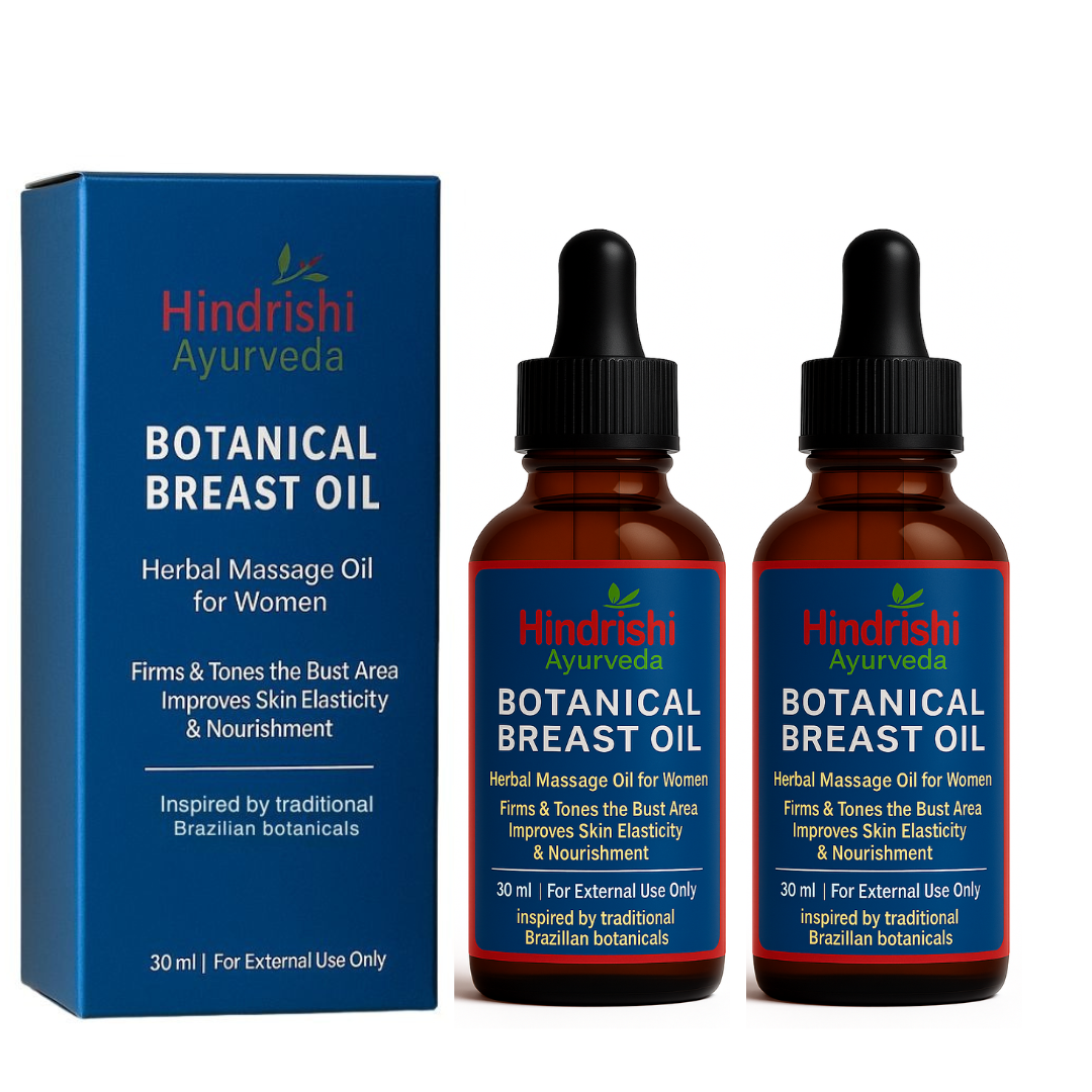 Hindrishi Ayurveda Botanical Breast Oil – Nourishing & Firming Ayurvedic Massage Oil 30ml (Set of 2)