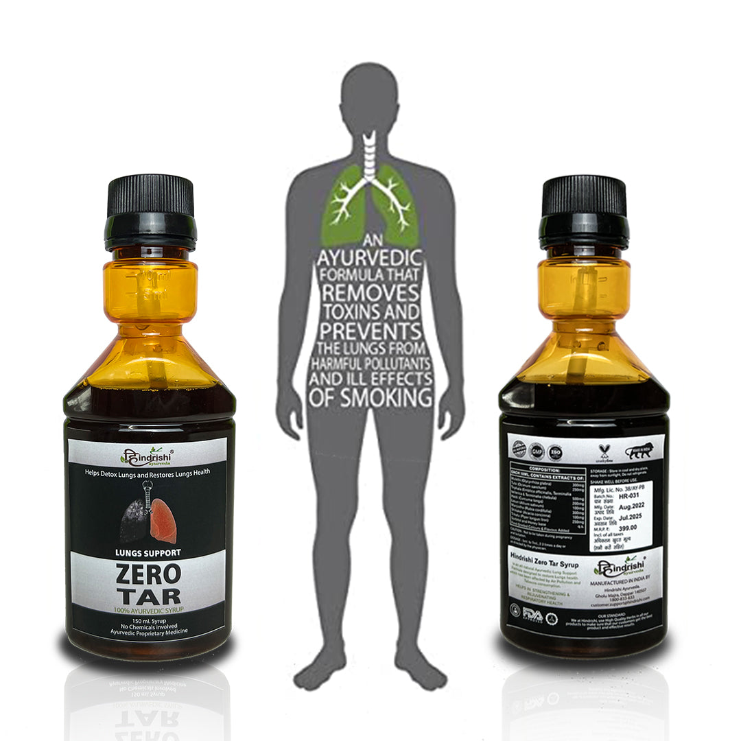 Hindrishi Zero tar Syrup for Lungs and Respiratory Tract Detox (150 ml each bottle)