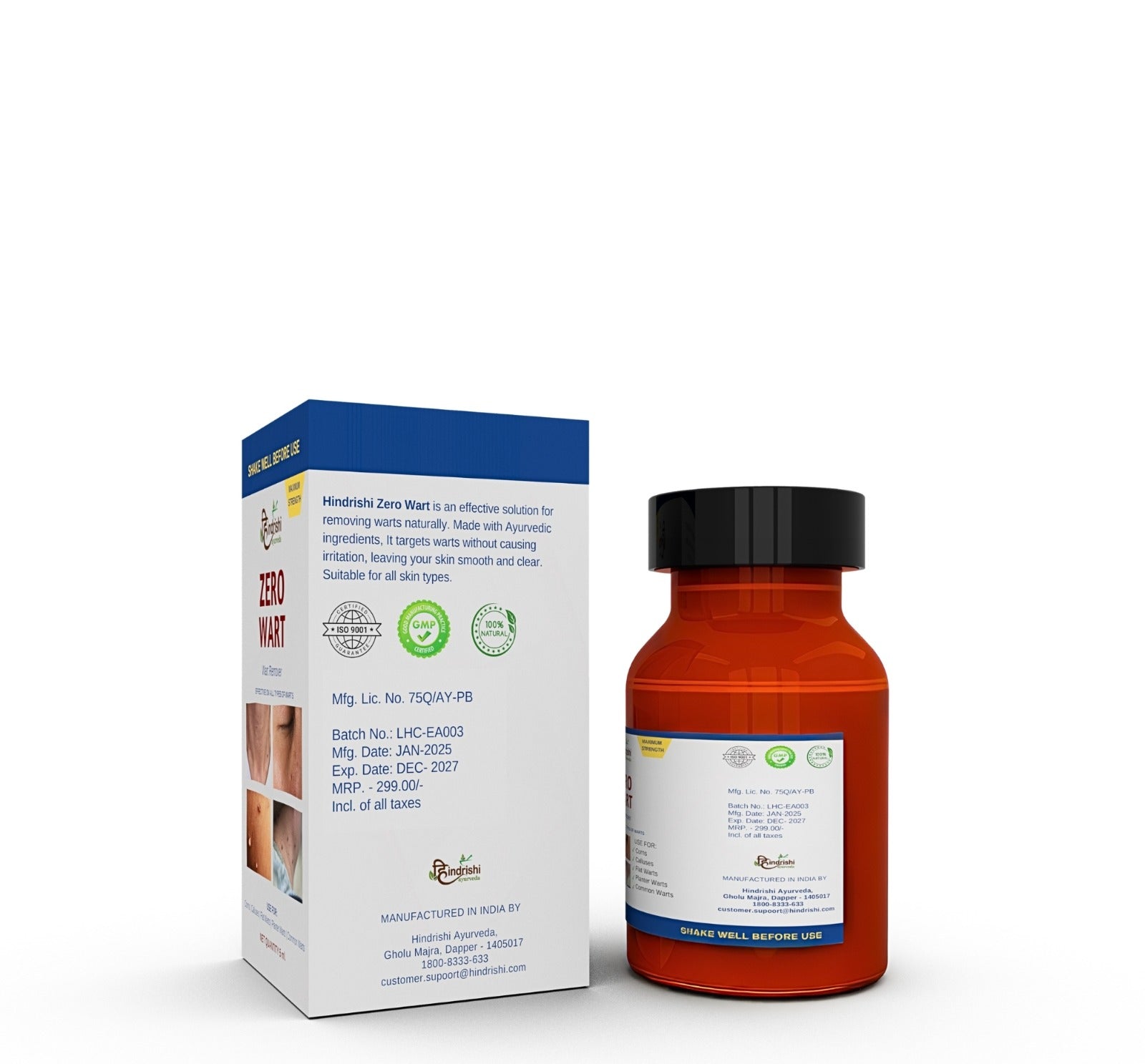 Zero Wart 5ml - Effective Wart Remover Solution (PACK OF 2)