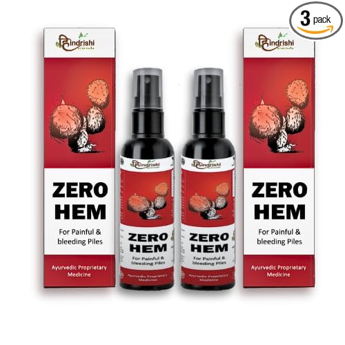Hindrishi Zero Hem: Piles Care Combo: Fast & Effective Relief from Piles Pain, Swelling, and Itching