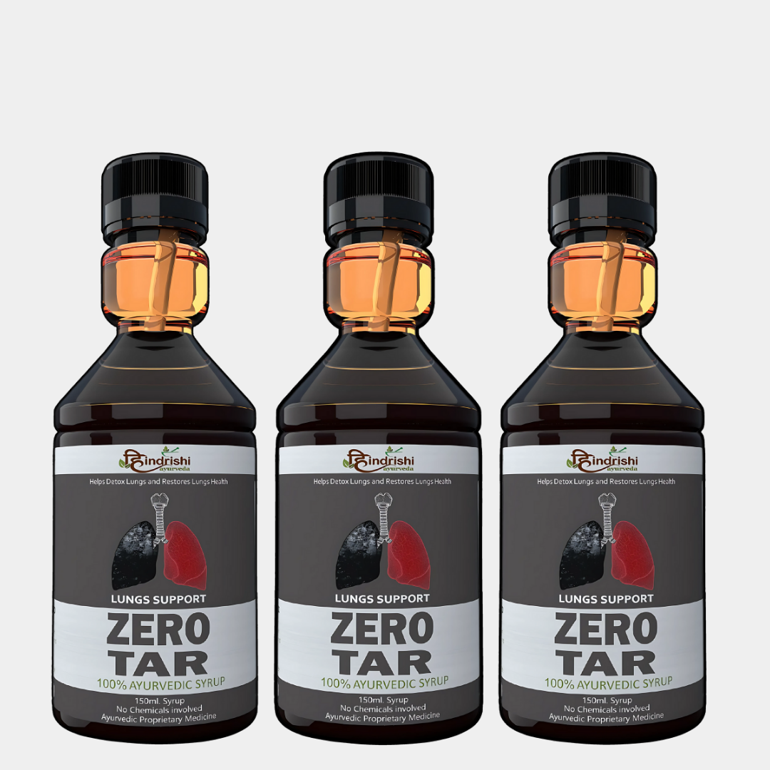 Hindrishi Zero tar Syrup for Lungs and Respiratory Tract Detox (150 ml each bottle)