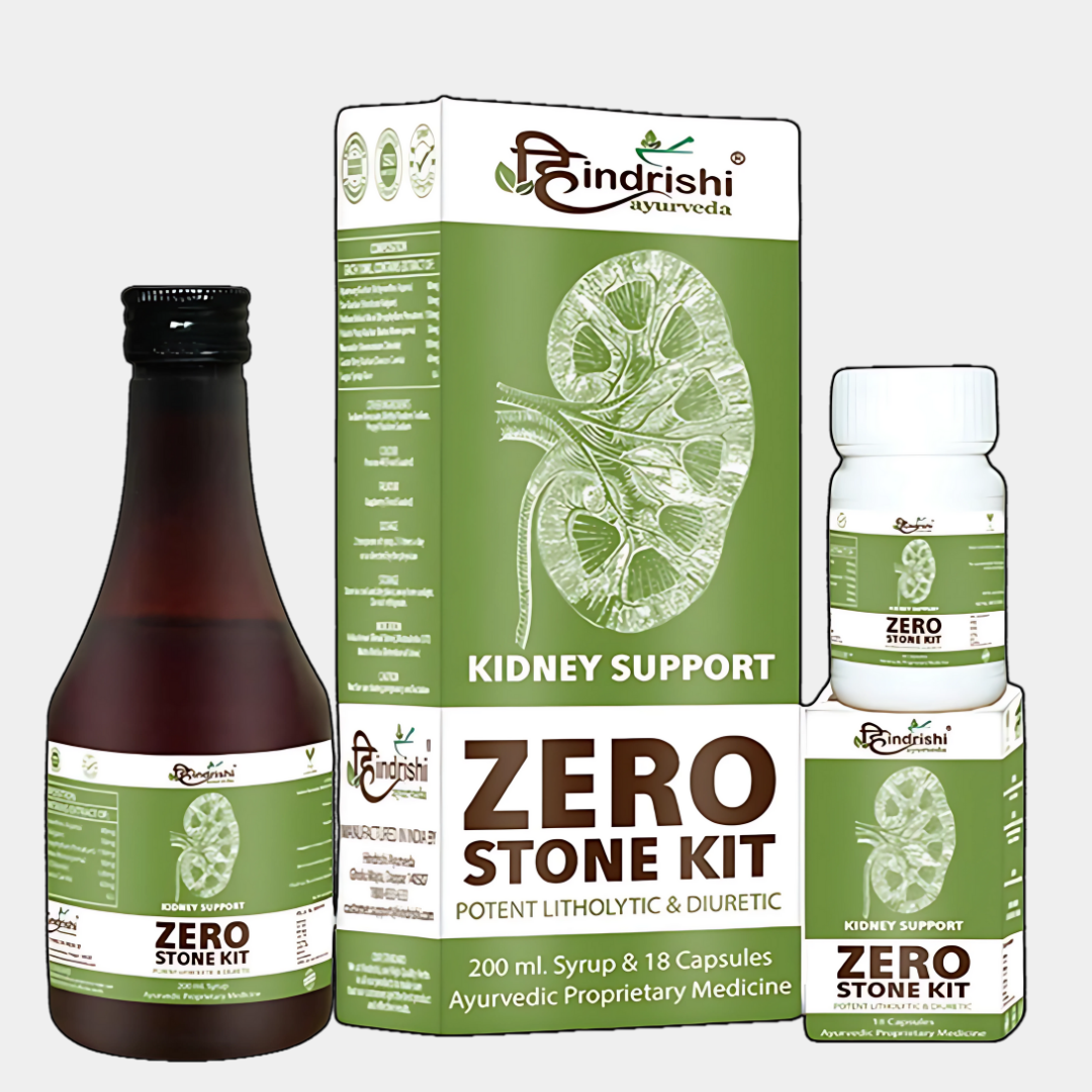 Hindrishi Ayurveda Zero Stone Kit Combo (Capsules and Syrup)