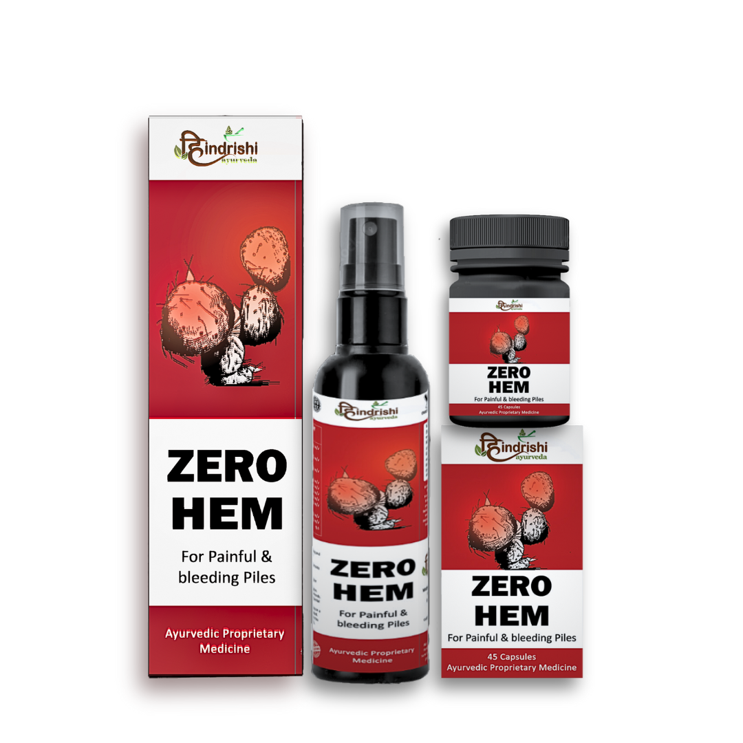 Hindrishi Zero Hem: Piles Care Combo: Fast & Effective Relief from Piles Pain, Swelling, and Itching